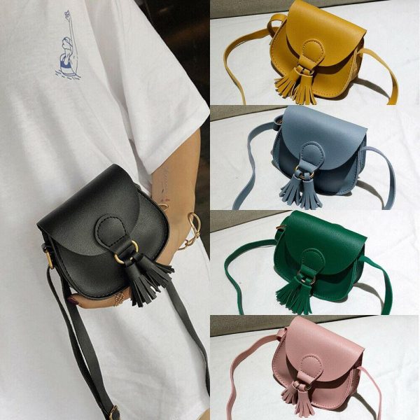 Girl's Mini Shoulder Bag with Tassels - Image 3