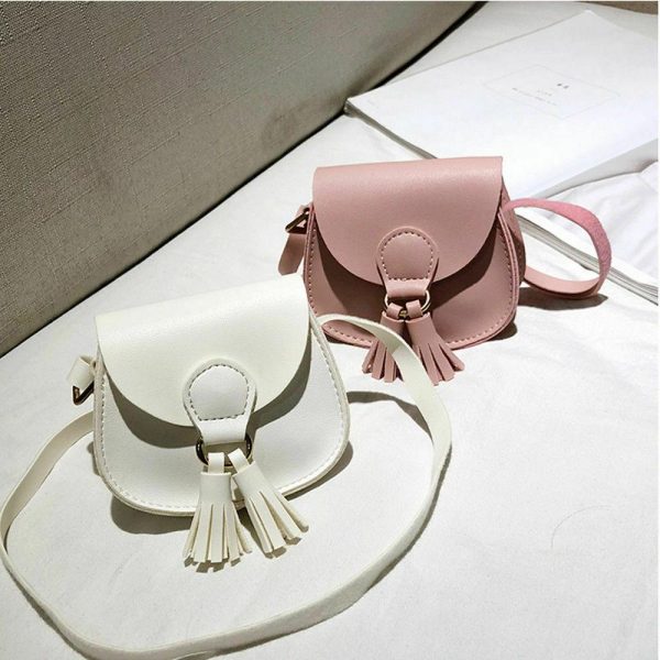 Girl's Mini Shoulder Bag with Tassels - Image 4