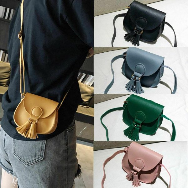 Girl's Mini Shoulder Bag with Tassels - Image 6